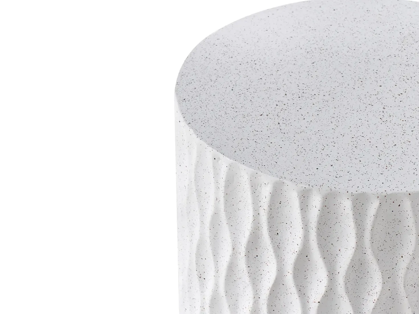 Bord ANTELAO 37 cm 37 cm Terrazzo effekt Hvid terrazzo