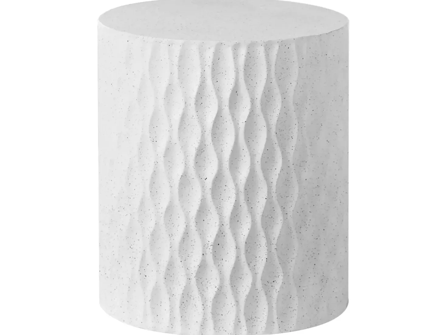 Bord ANTELAO 37 cm 37 cm Terrazzo effekt Hvid terrazzo
