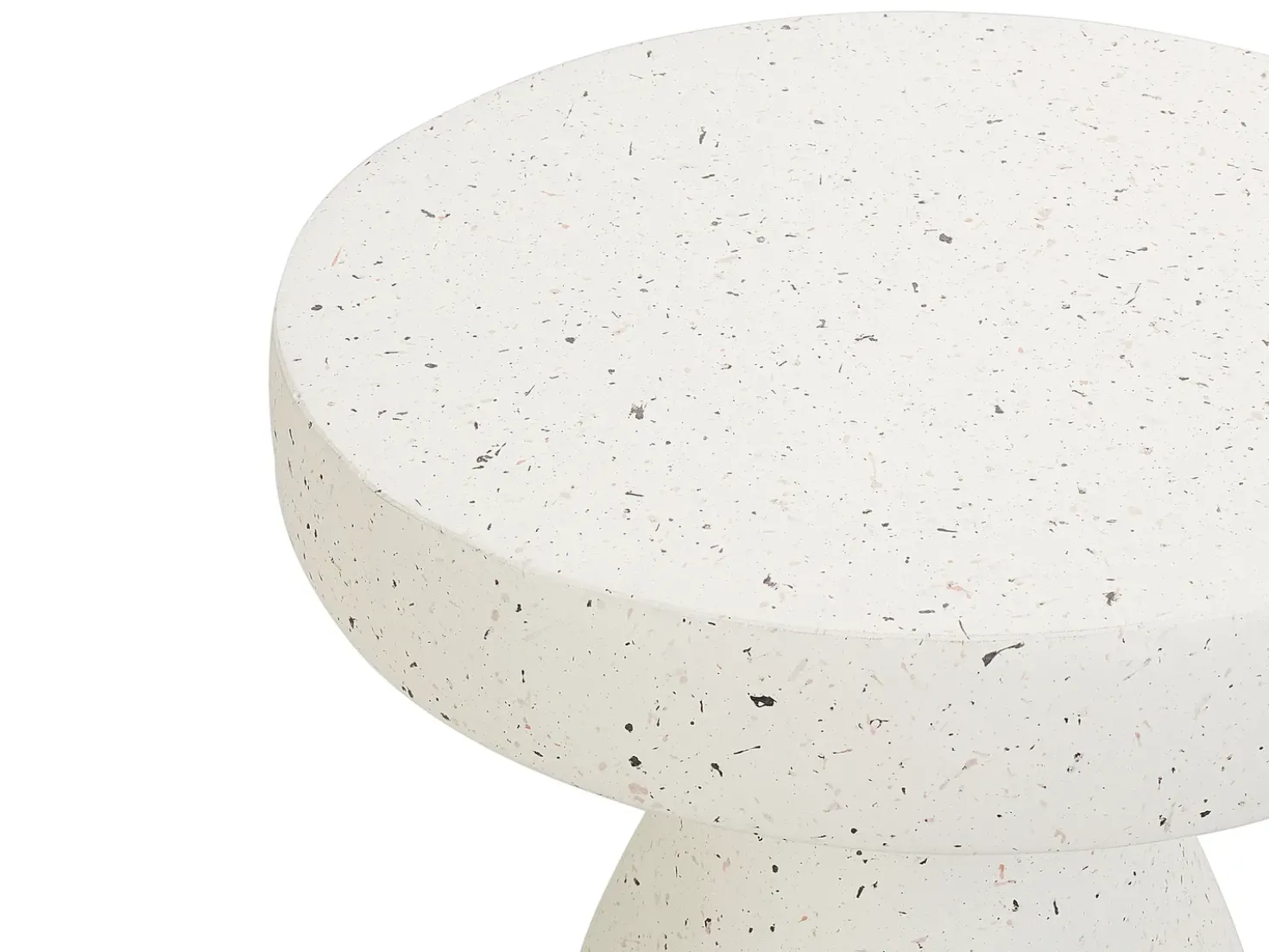Bord BIVIERE 39 cm 39 cm Terrazzo effekt Hvid terrazzo