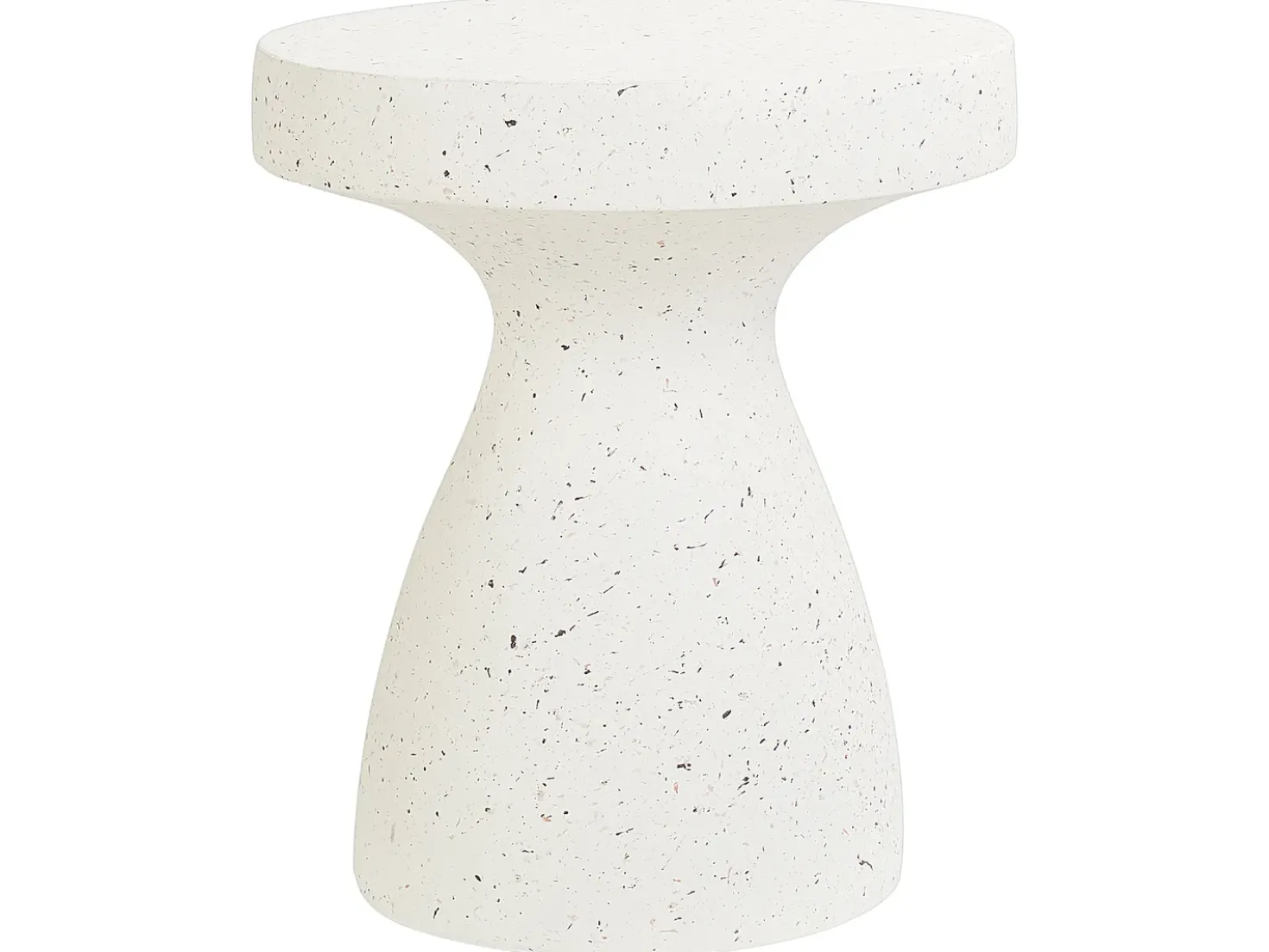 Bord BIVIERE 39 cm 39 cm Terrazzo effekt Hvid terrazzo