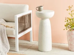 Bord CADINI 33 cm 33 cm Terrazzo effekt Hvid terrazzo