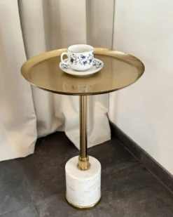 Bord CAMELO Metal Hvid marmor