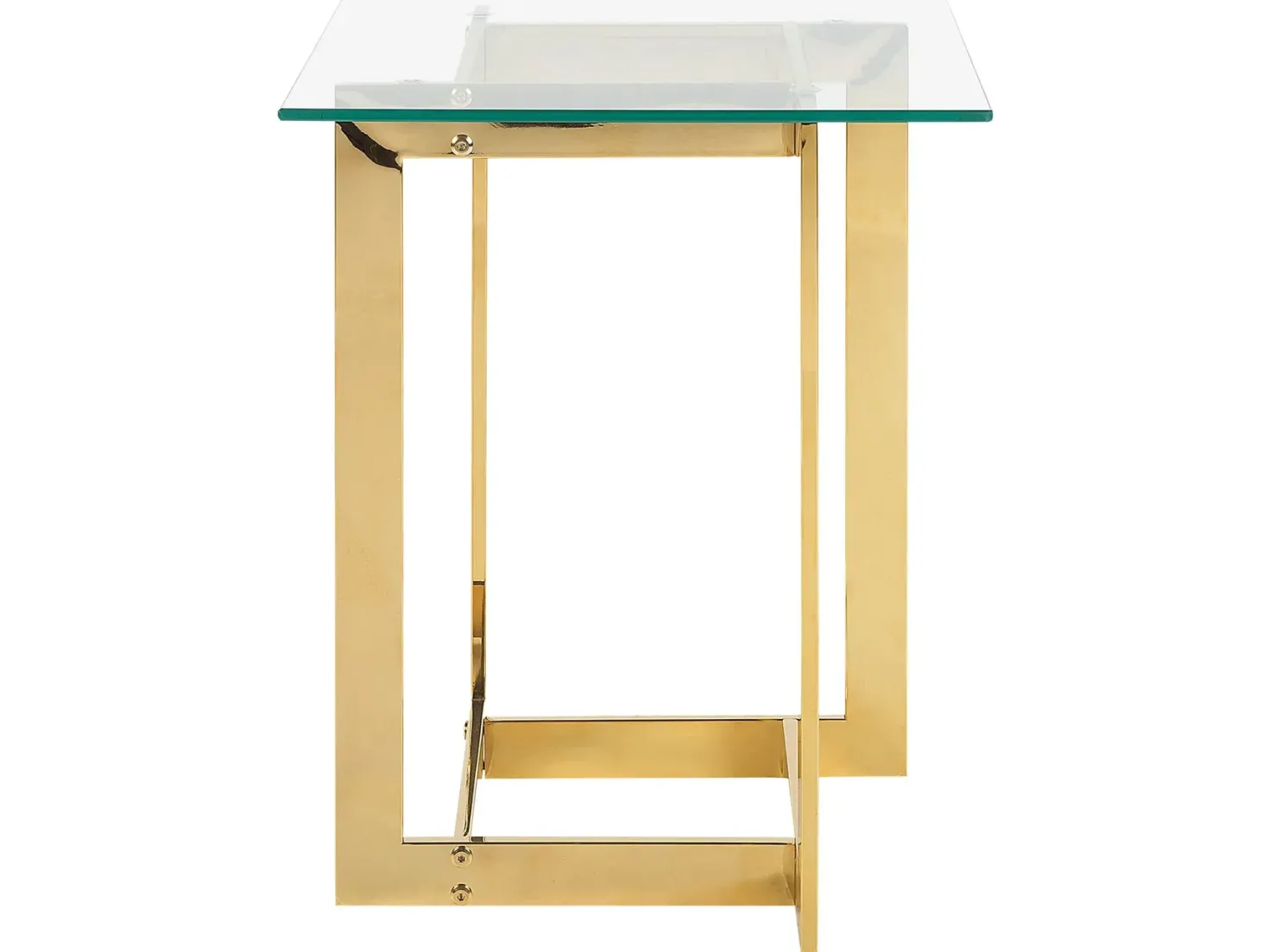 Bord CRYSTAL Hærdet glas Guld