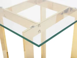 Bord CRYSTAL Hærdet glas Guld