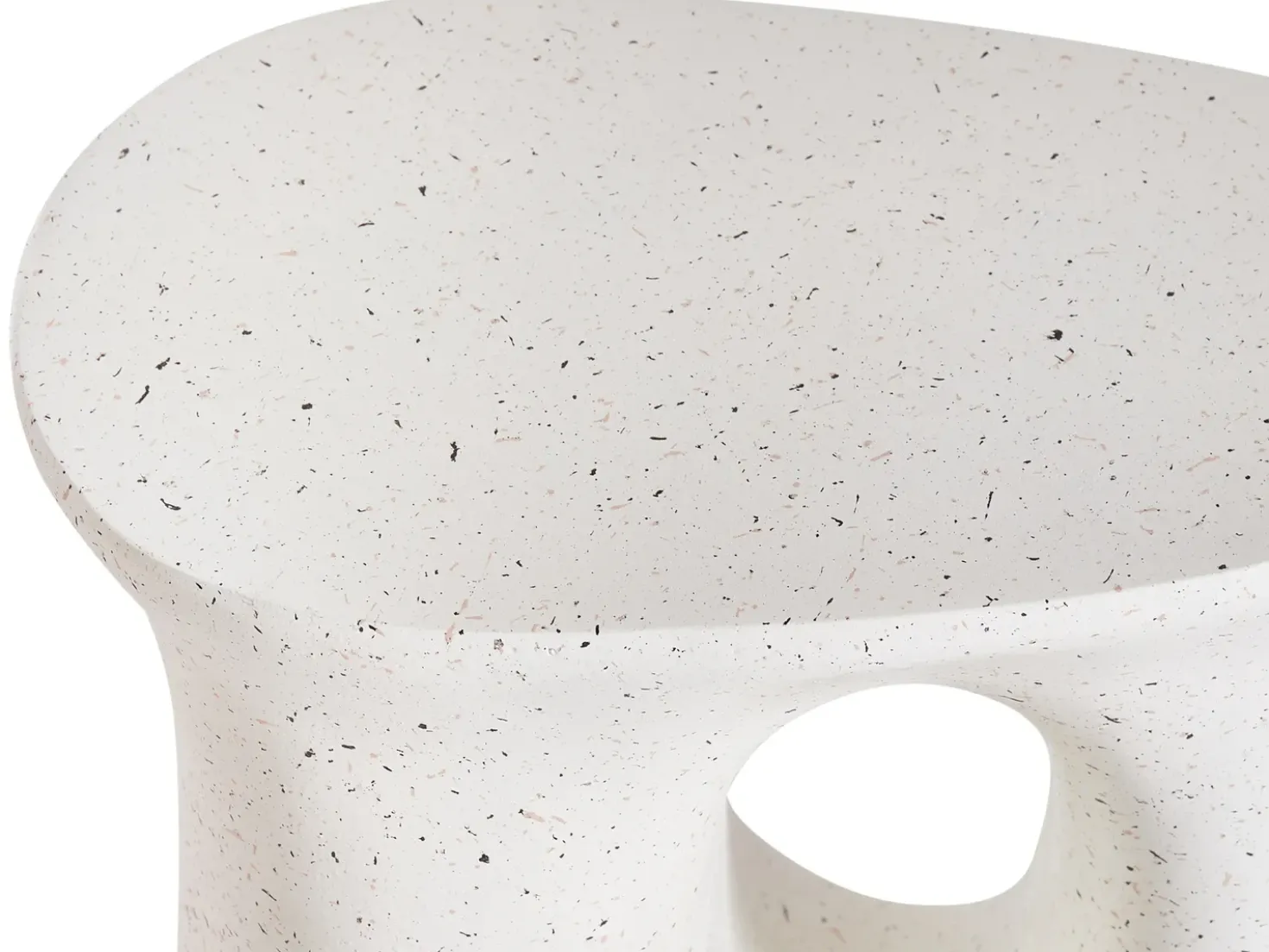 Bord IDRO 42 cm 28 cm Terrazzo effekt Hvid terrazzo