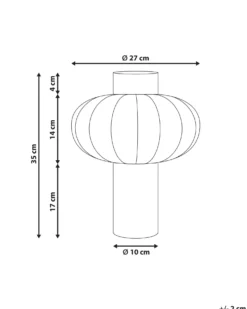 Bordlampe ABENS Træ Lysebrun