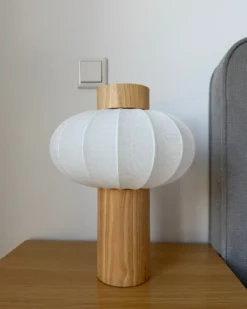Bordlampe ABENS Træ Lysebrun
