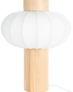 Bordlampe ABENS Træ Lysebrun