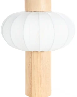 Bordlampe ABENS Træ Lysebrun