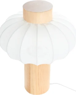 Bordlampe ABENS Træ Lysebrun