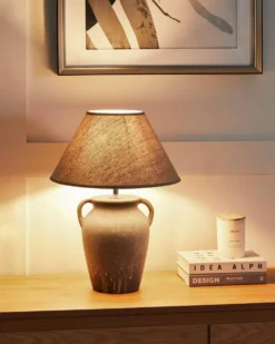 Bordlampe AGEFET Keramik Grå