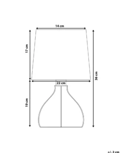 Bordlampe AGUEDA Brun/hvid
