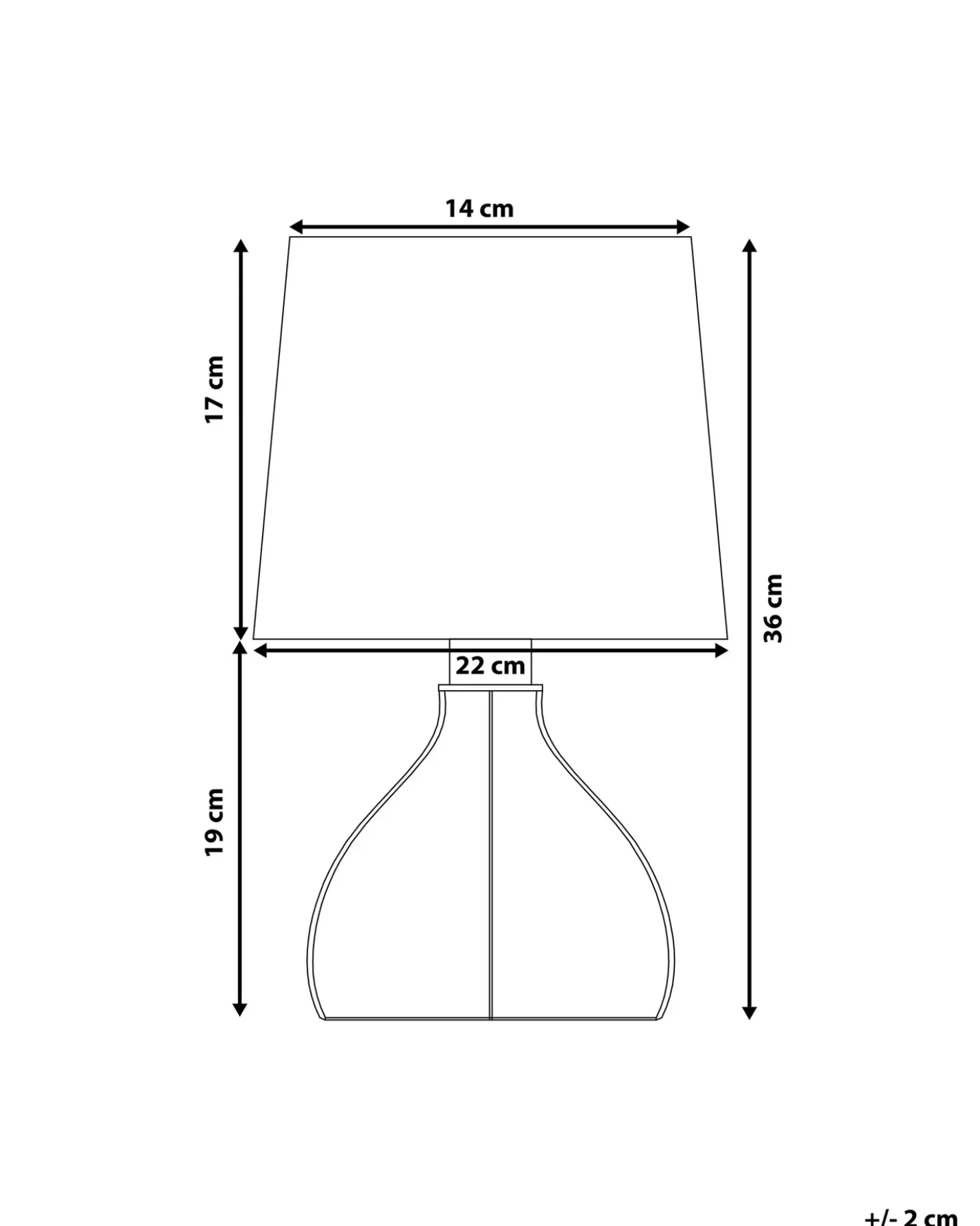 Bordlampe AGUEDA Brun/hvid