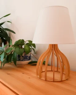 Bordlampe AGUEDA Brun/hvid