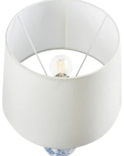 Bordlampe AIBONITO Porcelæn Hvid/blå