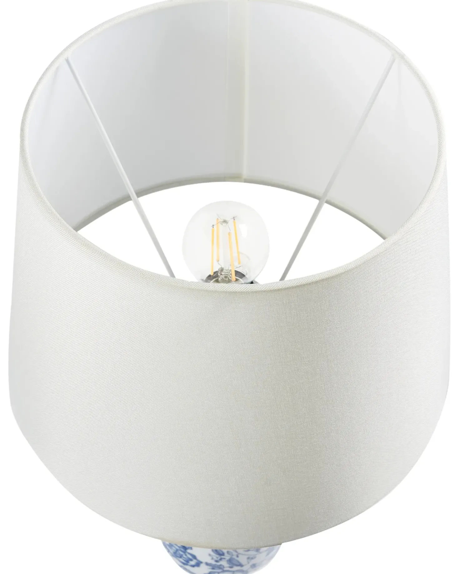 Bordlampe AIBONITO Porcelæn Hvid/blå