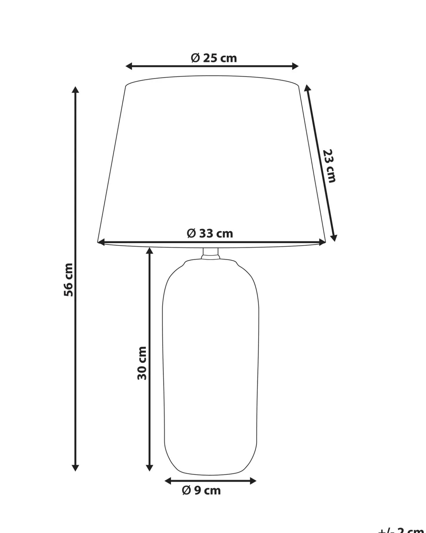 Bordlampe AIBONITO Porcelæn Hvid/blå