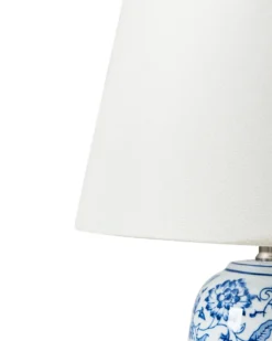 Bordlampe AIBONITO Porcelæn Hvid/blå