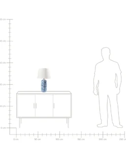 Bordlampe AIBONITO Porcelæn Hvid/blå