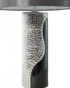 Bordlampe AIKEN Porcelæn Sort