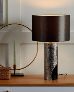 Bordlampe AIKEN Porcelæn Sort