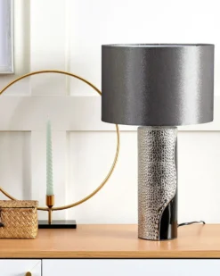 Bordlampe AIKEN Porcelæn Sort