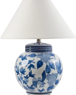 Bordlampe ARUNCA Porcelæn Hvid/blå