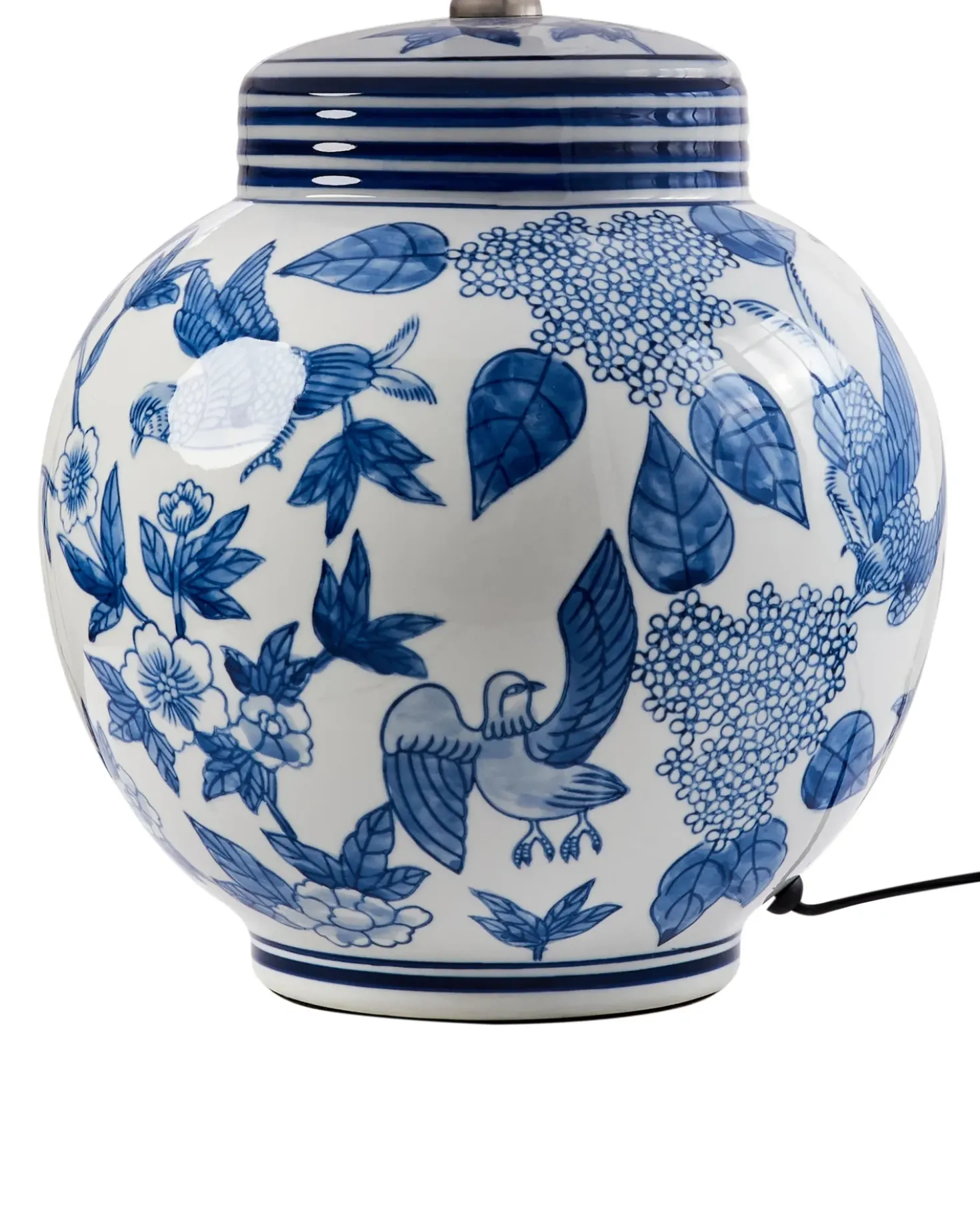 Bordlampe ARUNCA Porcelæn Hvid/blå