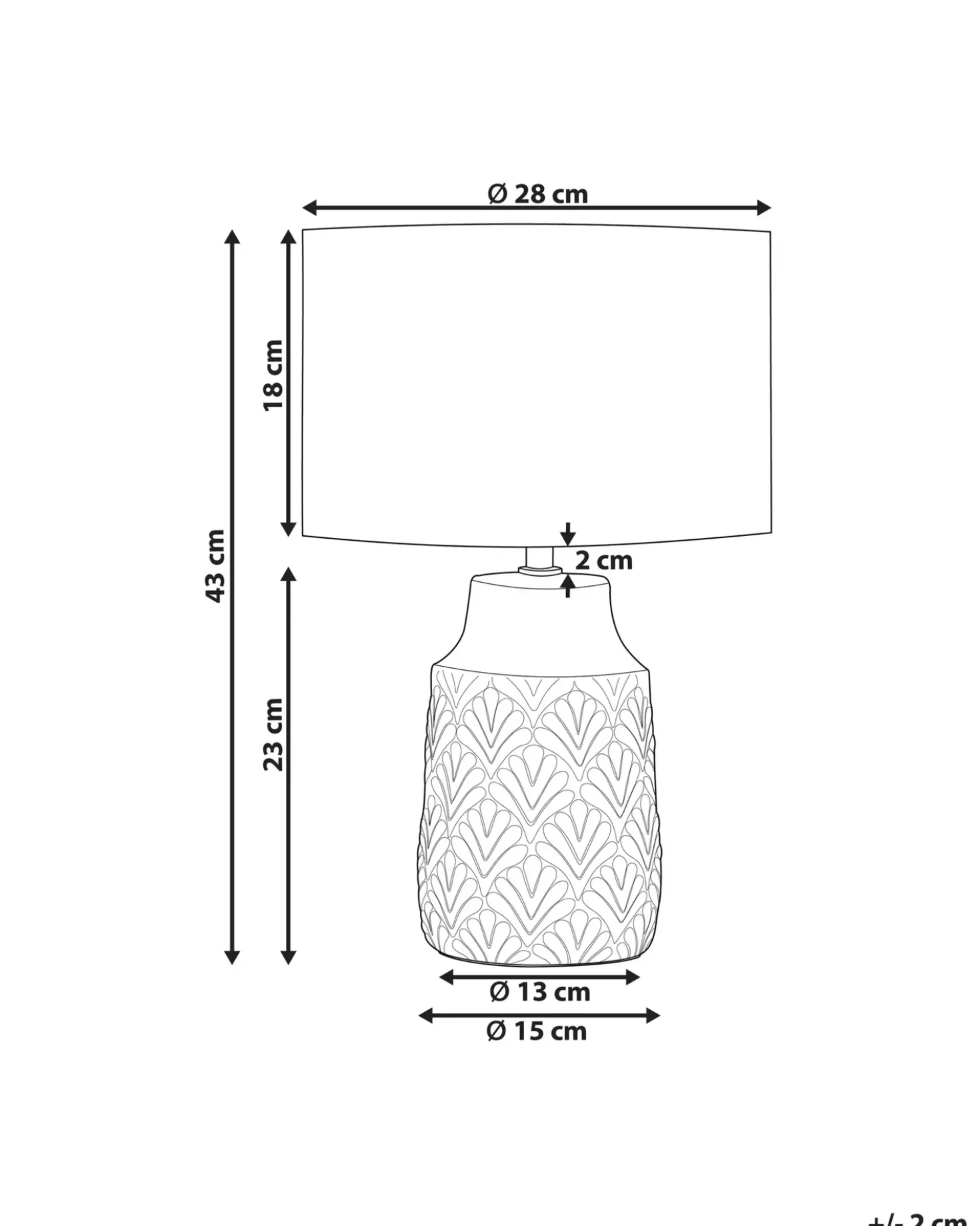 Bordlampe BALAO Keramik Gul