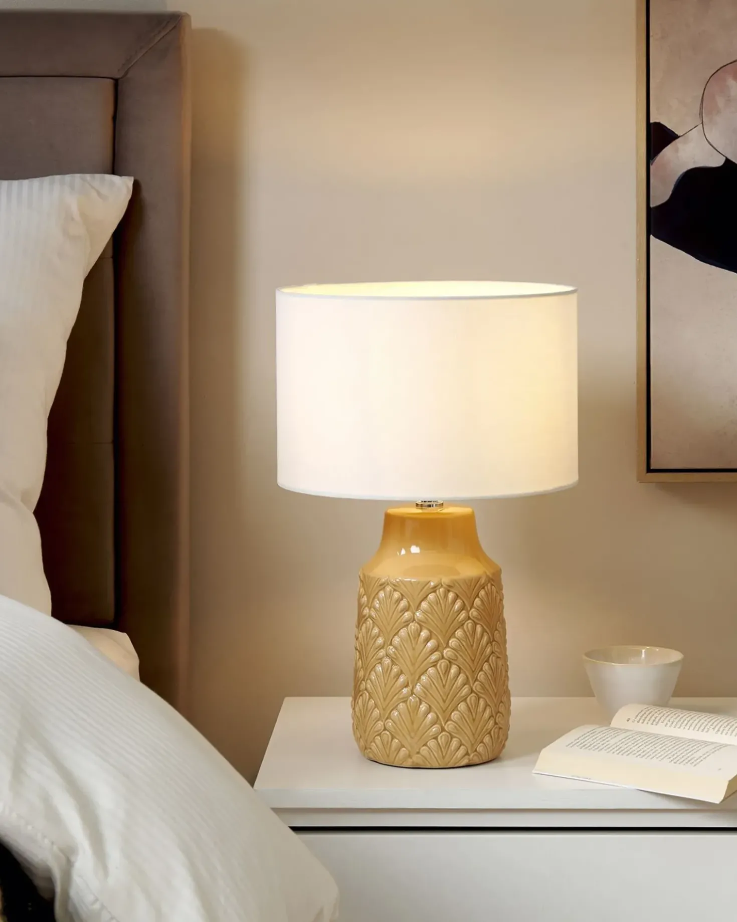 Bordlampe BALAO Keramik Gul