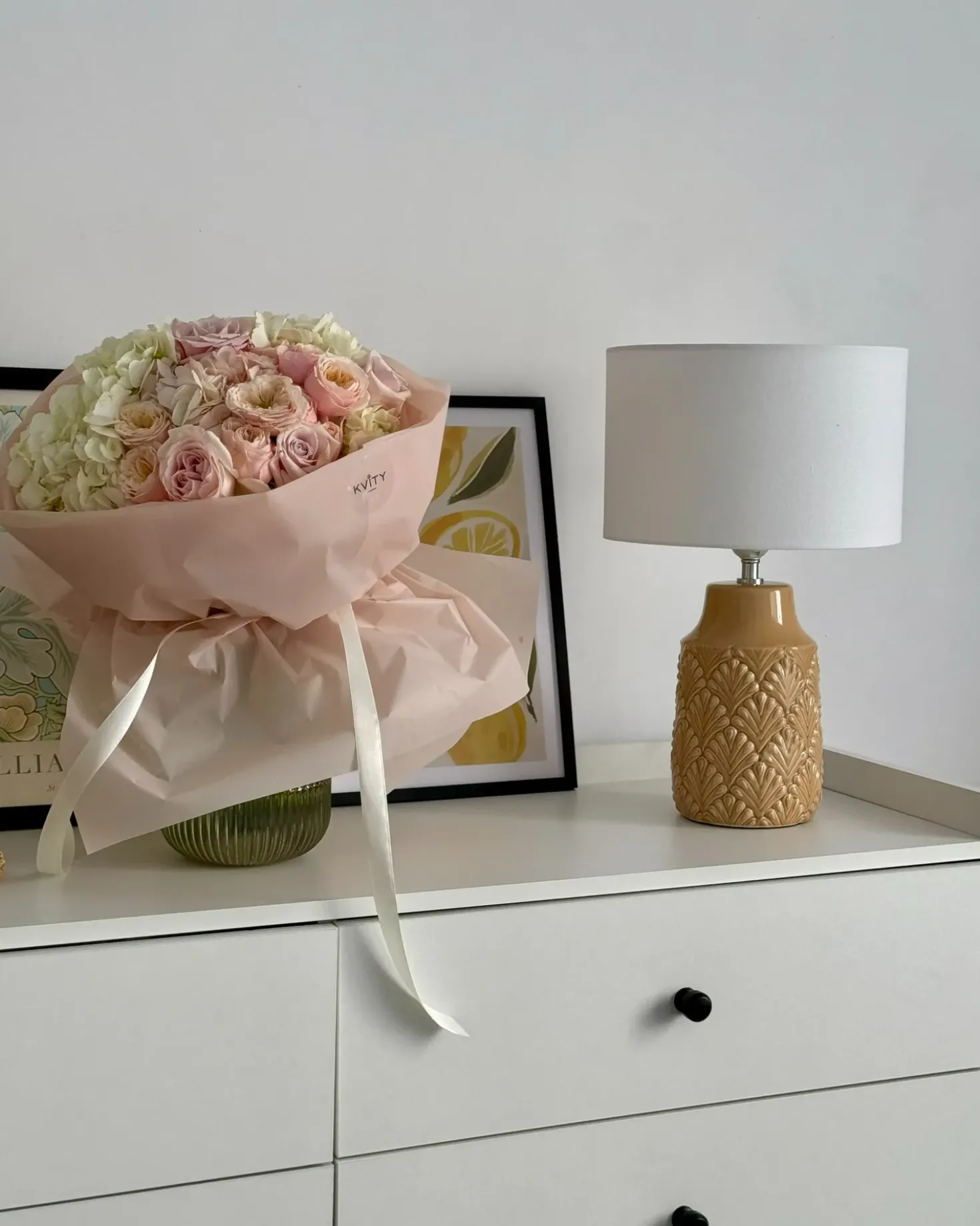 Bordlampe BALAO Keramik Gul