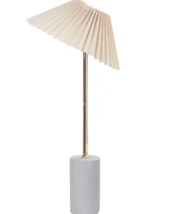Bordlampe BALUARTE Kunstlinned Beige