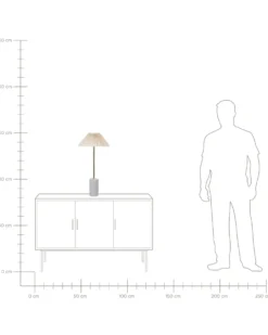 Bordlampe BALUARTE Kunstlinned Beige