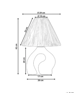 Bordlampe BARBAS Keramik Naturlig