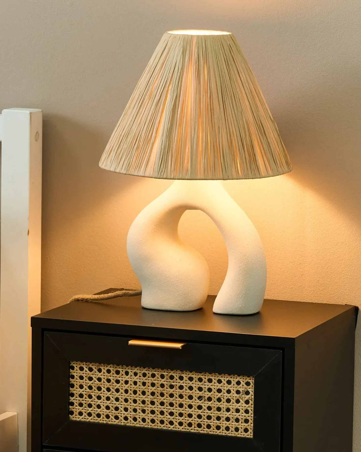 Bordlampe BARBAS Keramik Naturlig