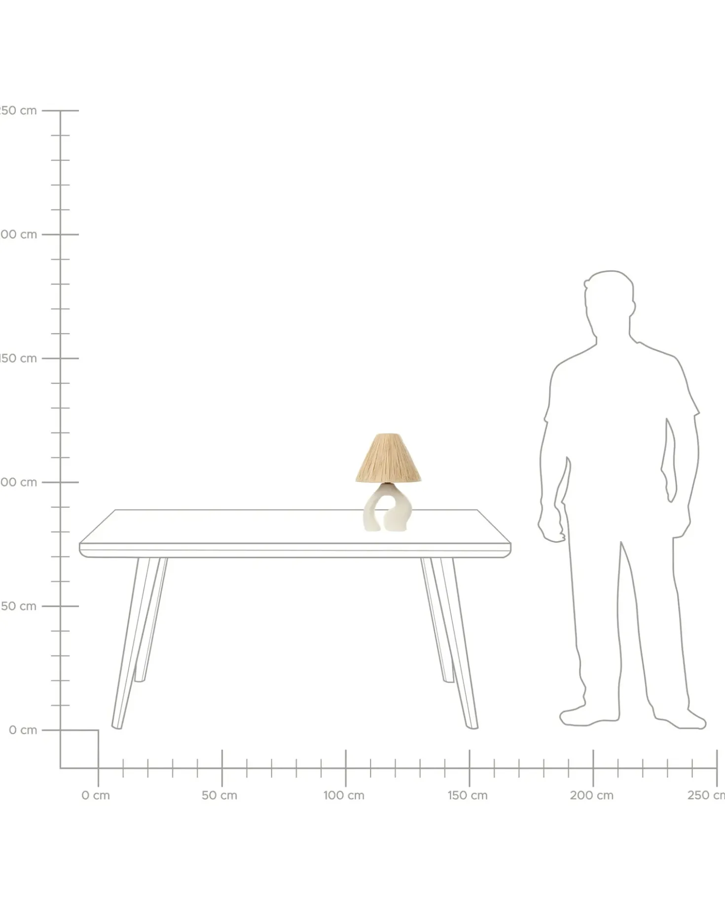 Bordlampe BARBAS Keramik Naturlig