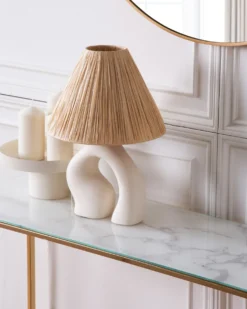 Bordlampe BARBAS Keramik Naturlig