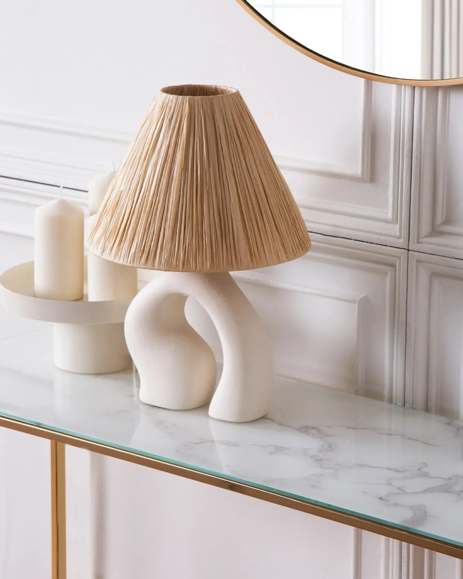 Bordlampe BARBAS Keramik Naturlig