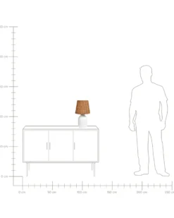 Bordlampe BARTANG Keramik Hvid