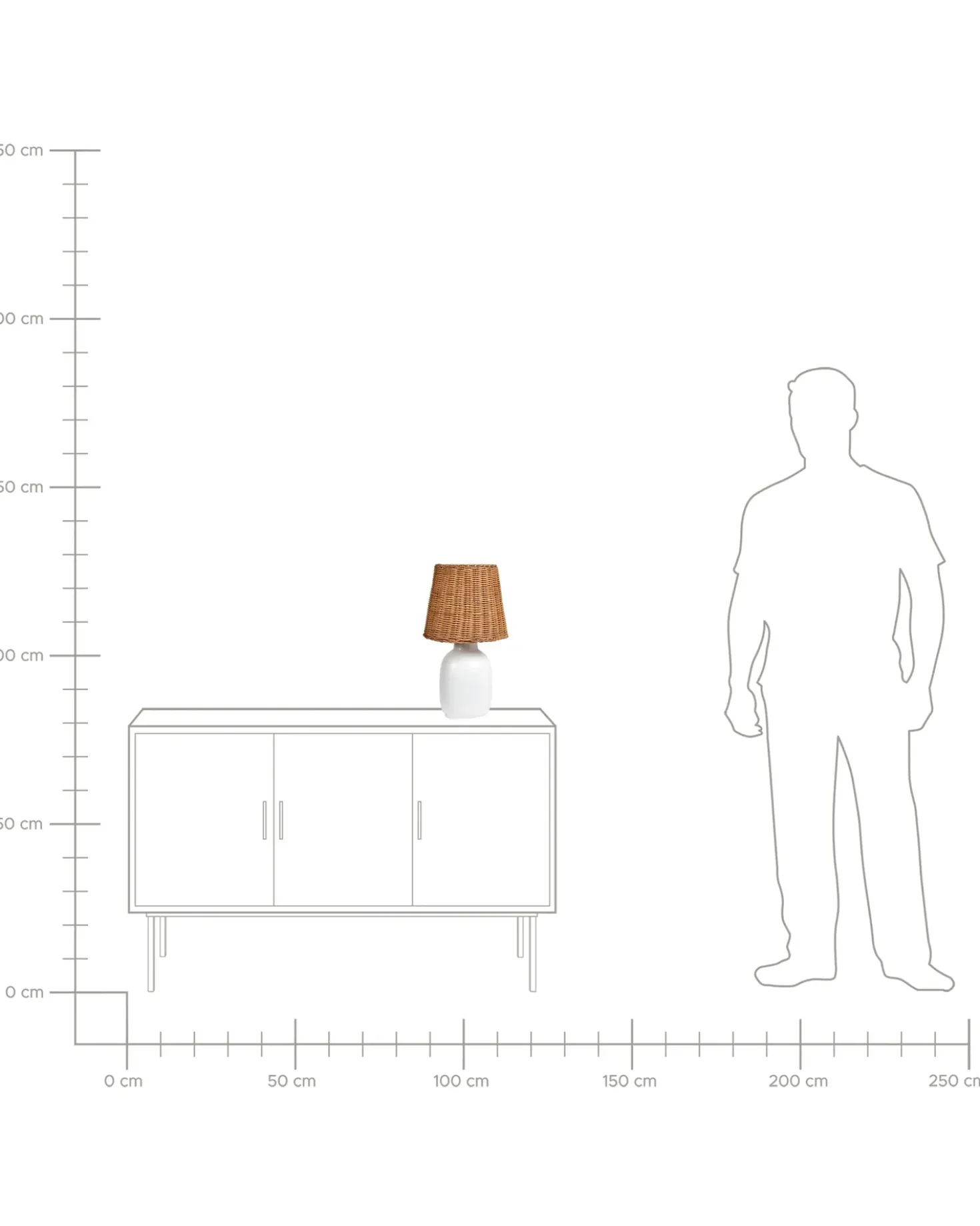 Bordlampe BARTANG Keramik Hvid
