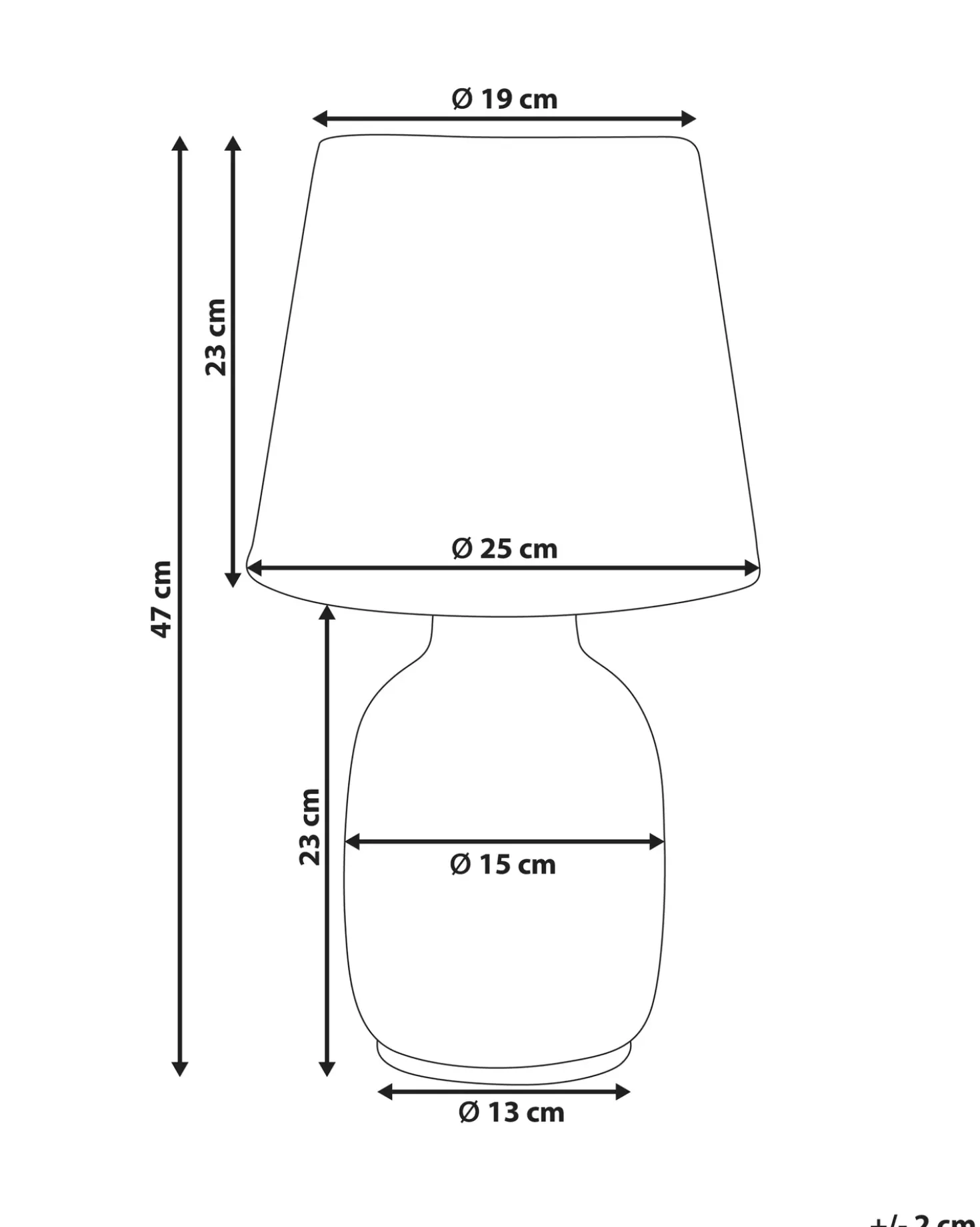 Bordlampe BARTANG Keramik Hvid