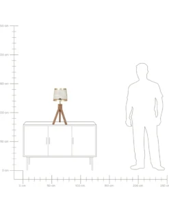 Bordlampe BEKI Mangotræ Brun