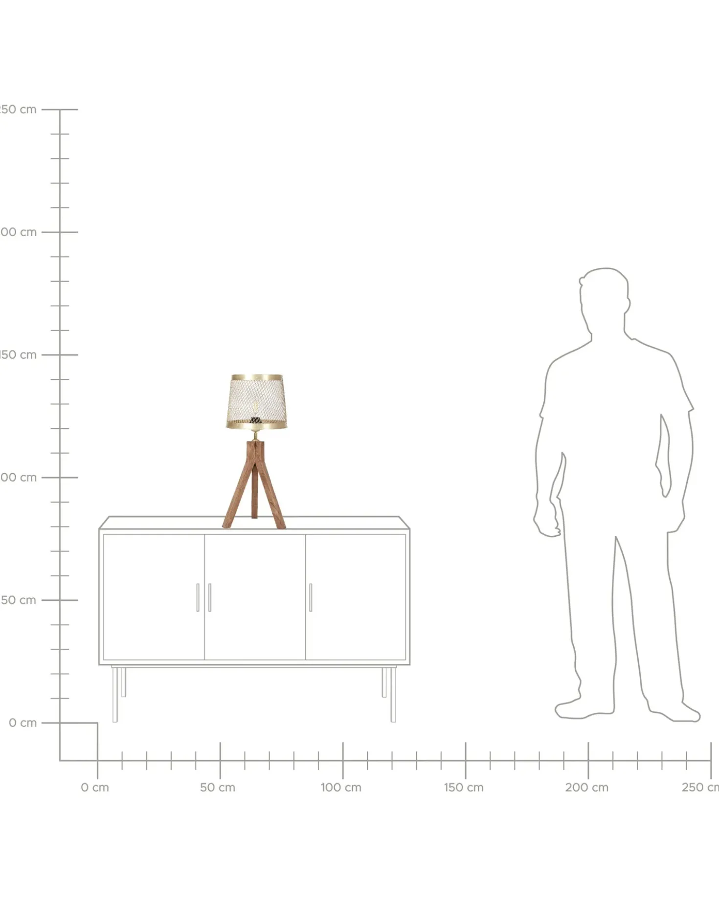 Bordlampe BEKI Mangotræ Brun