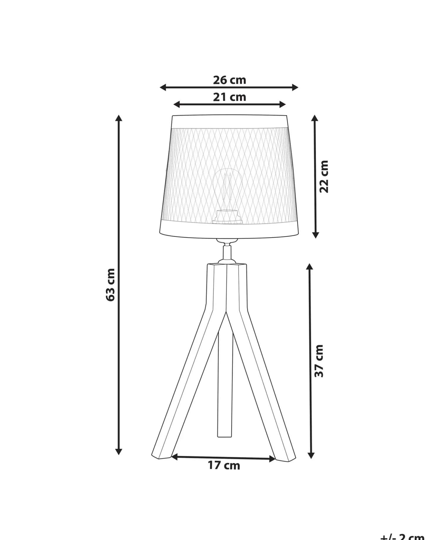 Bordlampe BEKI Mangotræ Brun
