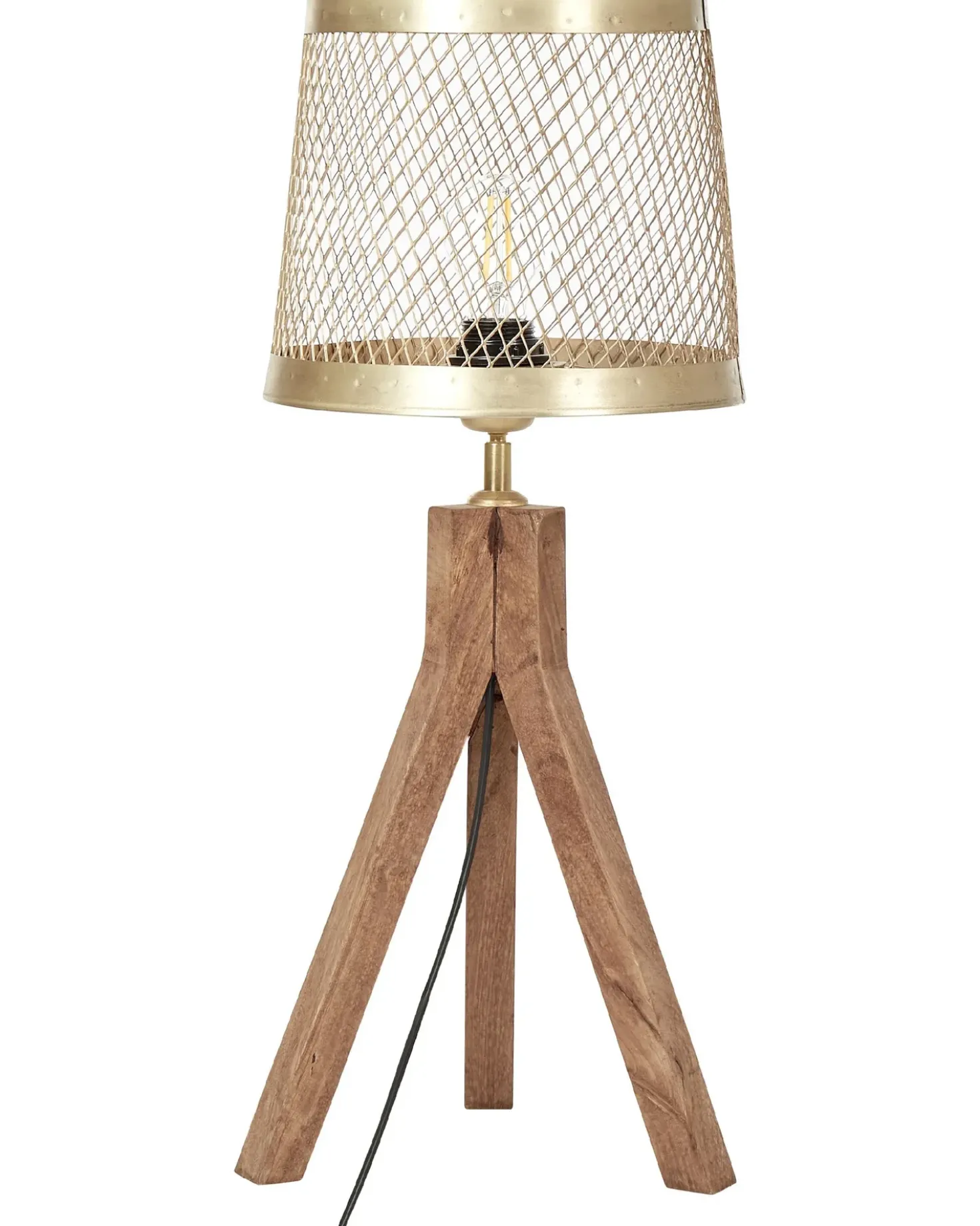 Bordlampe BEKI Mangotræ Brun