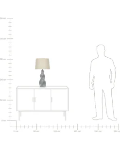 Bordlampe BELAYA Keramik Grå