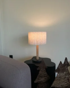 Bordlampe BELESSA Hør Lys Beige