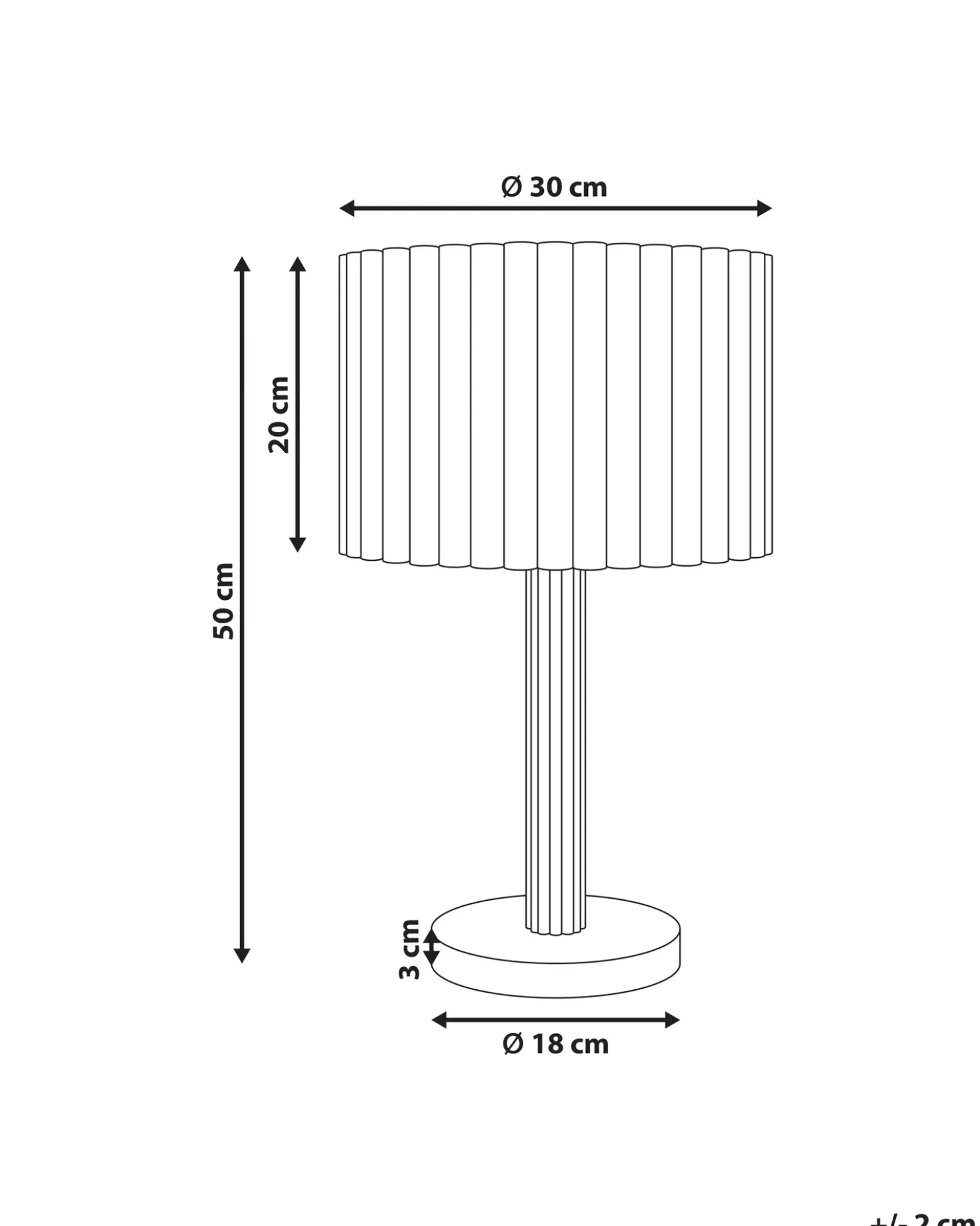 Bordlampe BELESSA Hør Lys Beige