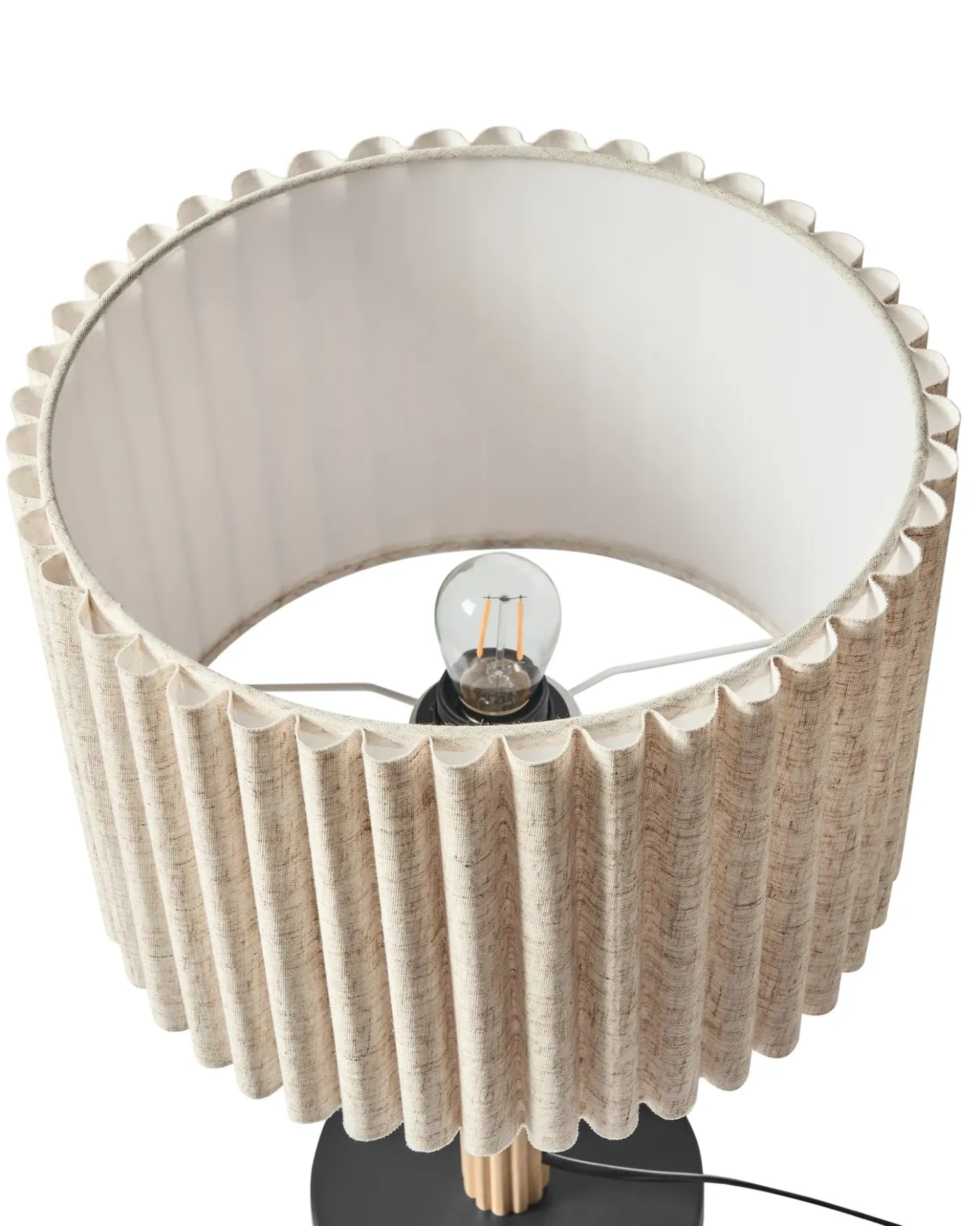 Bordlampe BELESSA Hør Lys Beige