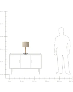 Bordlampe BELESSA Hør Lys Beige
